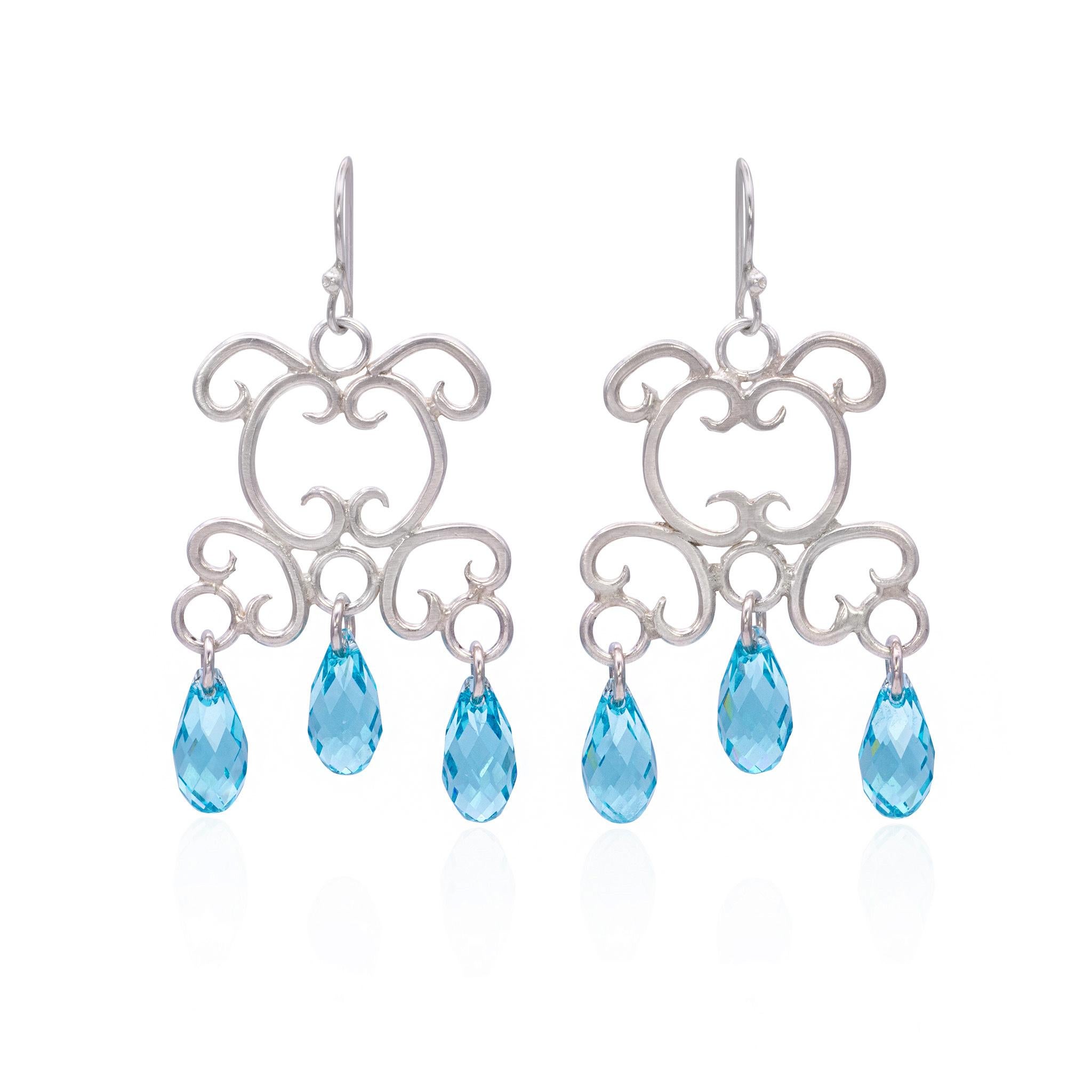 chandelier rose gold earrings