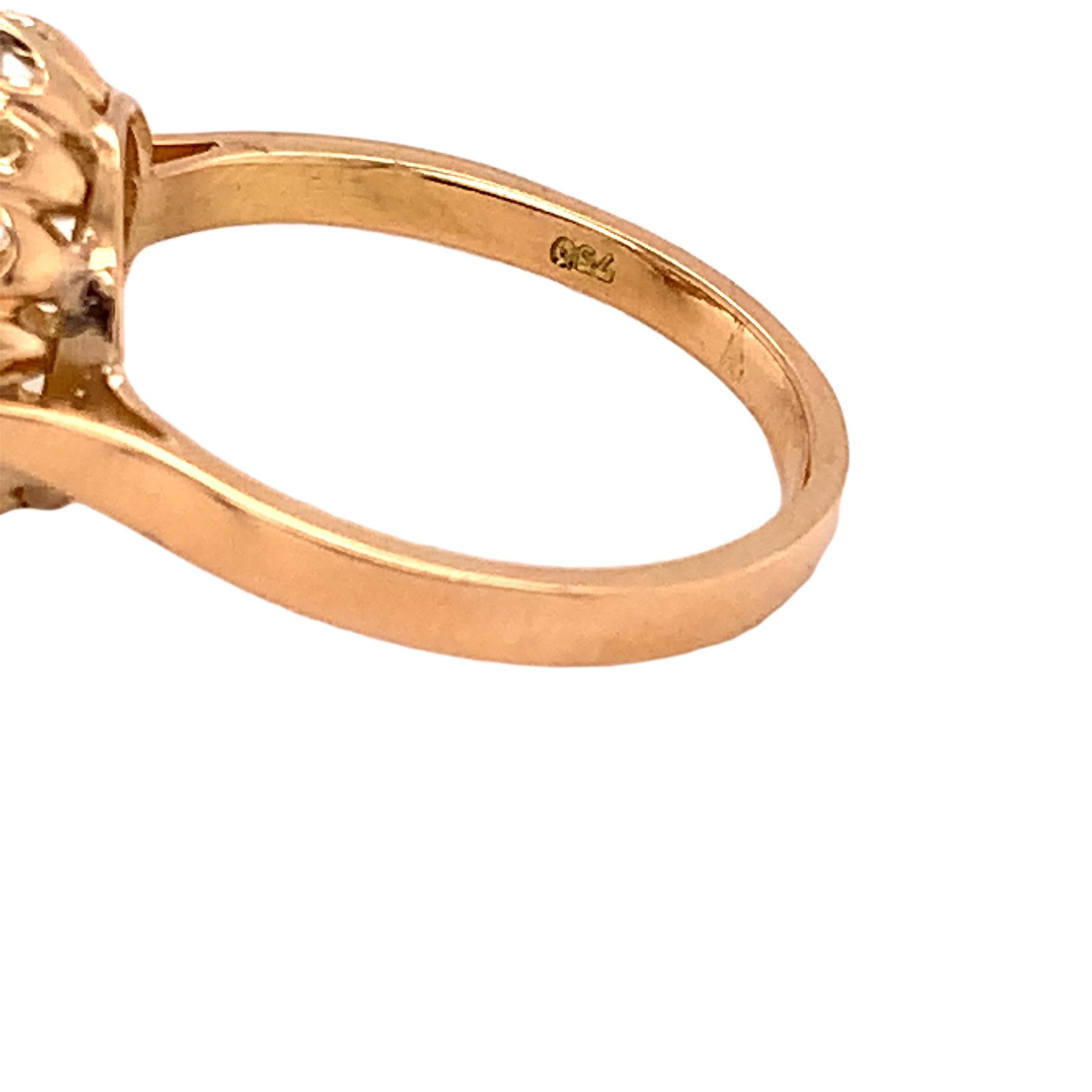 Old Mine Cut 18k Gold Victorian Mine Cut Genuine Natural Diamond Ring 2.48 Carats TW '#J4894'