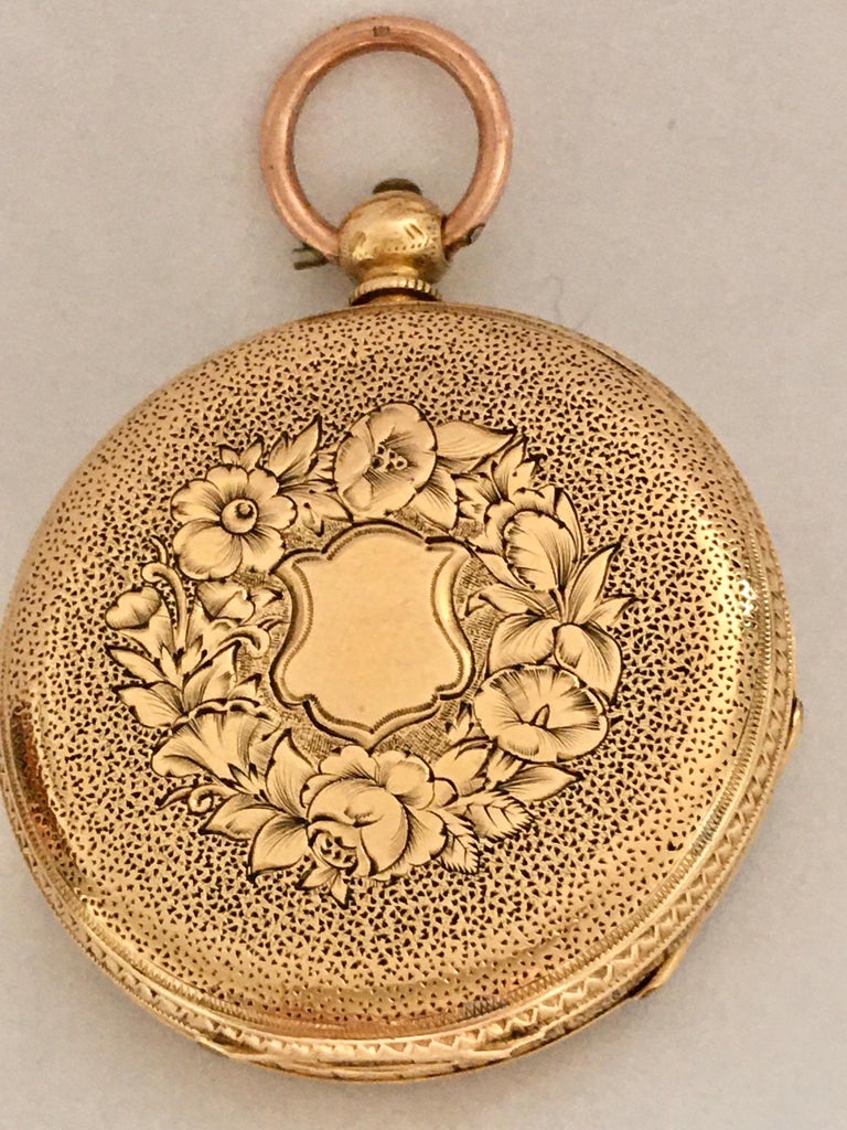 Montre à gousset en or 18 carats d'époque victorienne pour femme, signée  par John Neal, Londres En vente sur 1stDibs