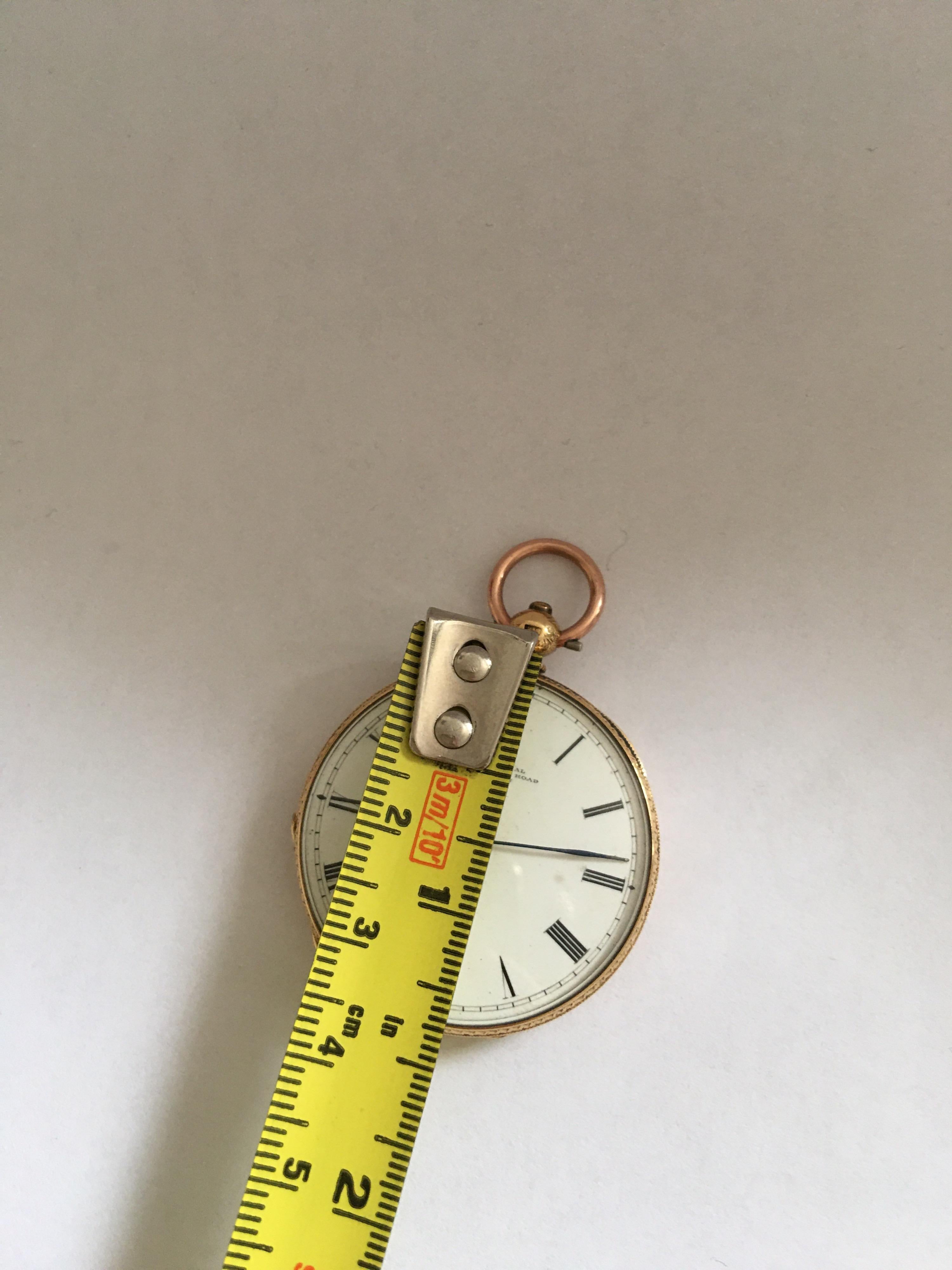 18K Gold Victorian Period Ladies Fob / Pocket Watch Signed by John Neal, London For Sale 1