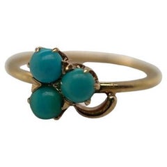 18k Gold Victorian Turquoise Ring