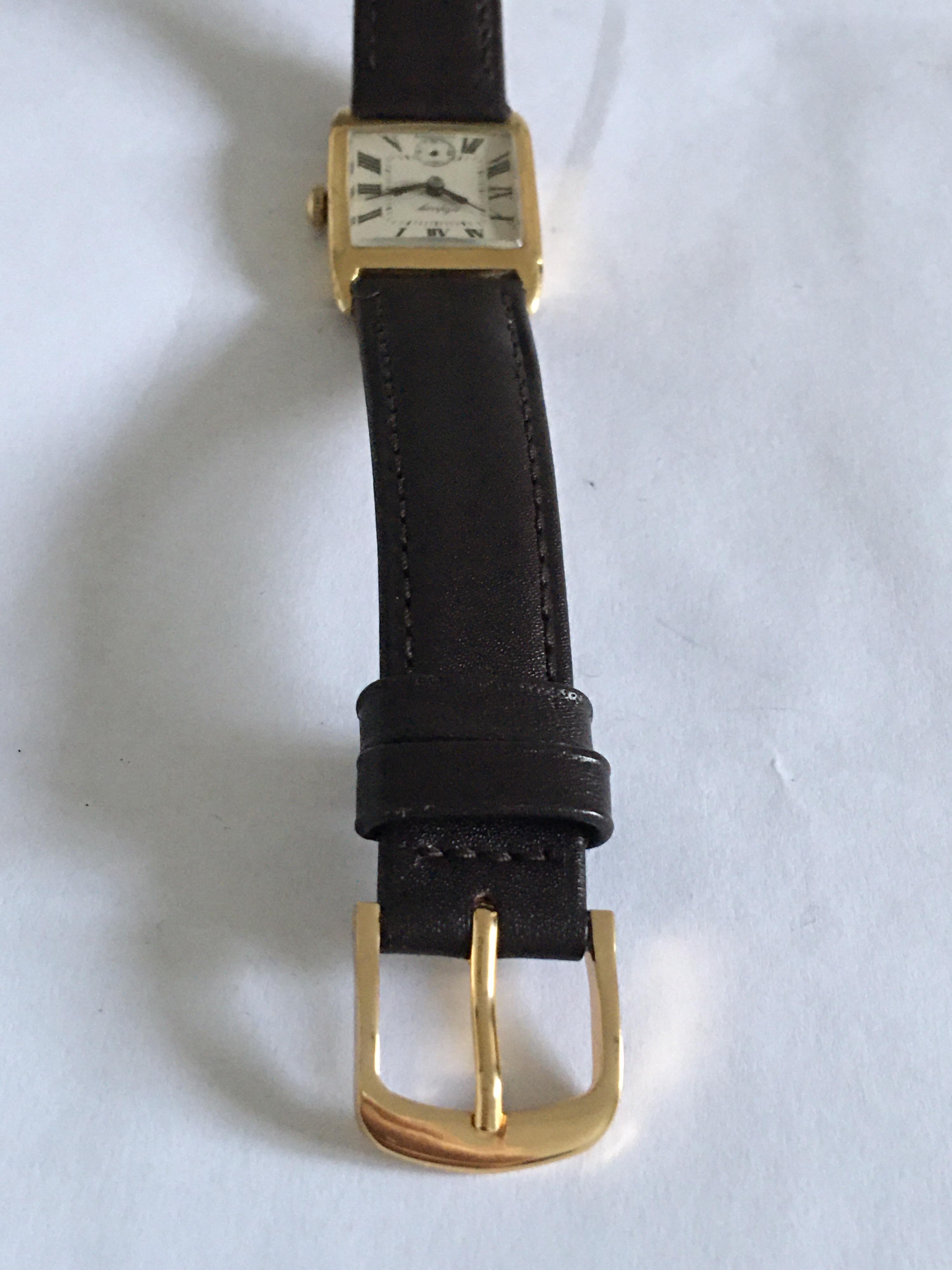 18 Karat Gold Vintage 1930s Asprey Ladies Watch For Sale 1