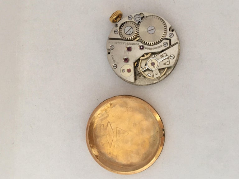 18cKarat Gold Vintage 1950s Ladies Swiss Mechanical Watch For Sale 2