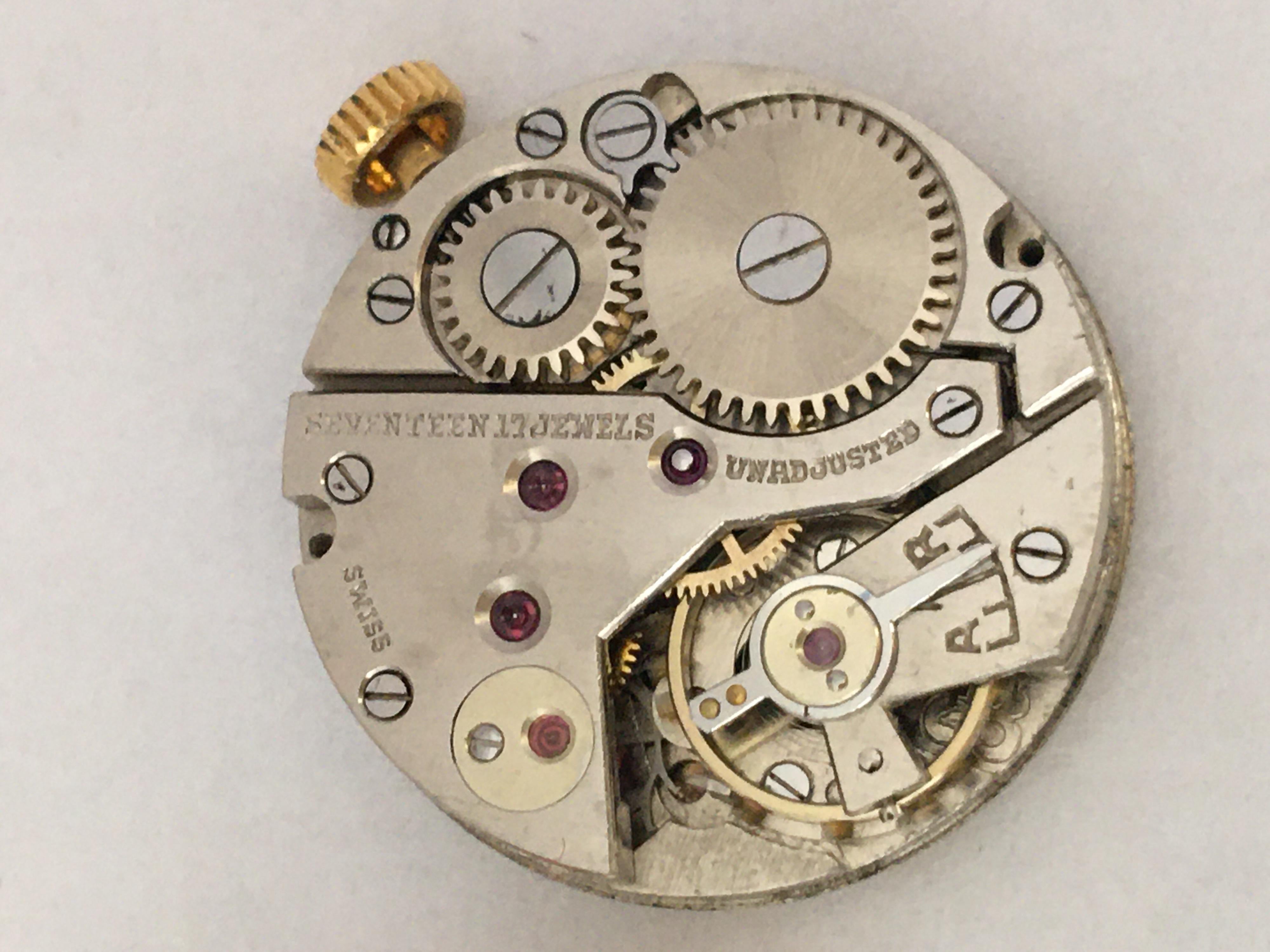 18cKarat Gold Vintage 1950s Ladies Swiss Mechanical Watch For Sale 3