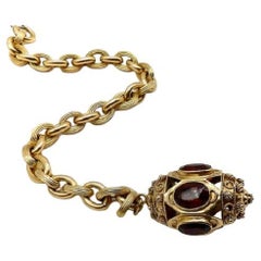 18K Gold Vintage Italian Bracelet with Lantern Charm, circa 1970’s-1980’s