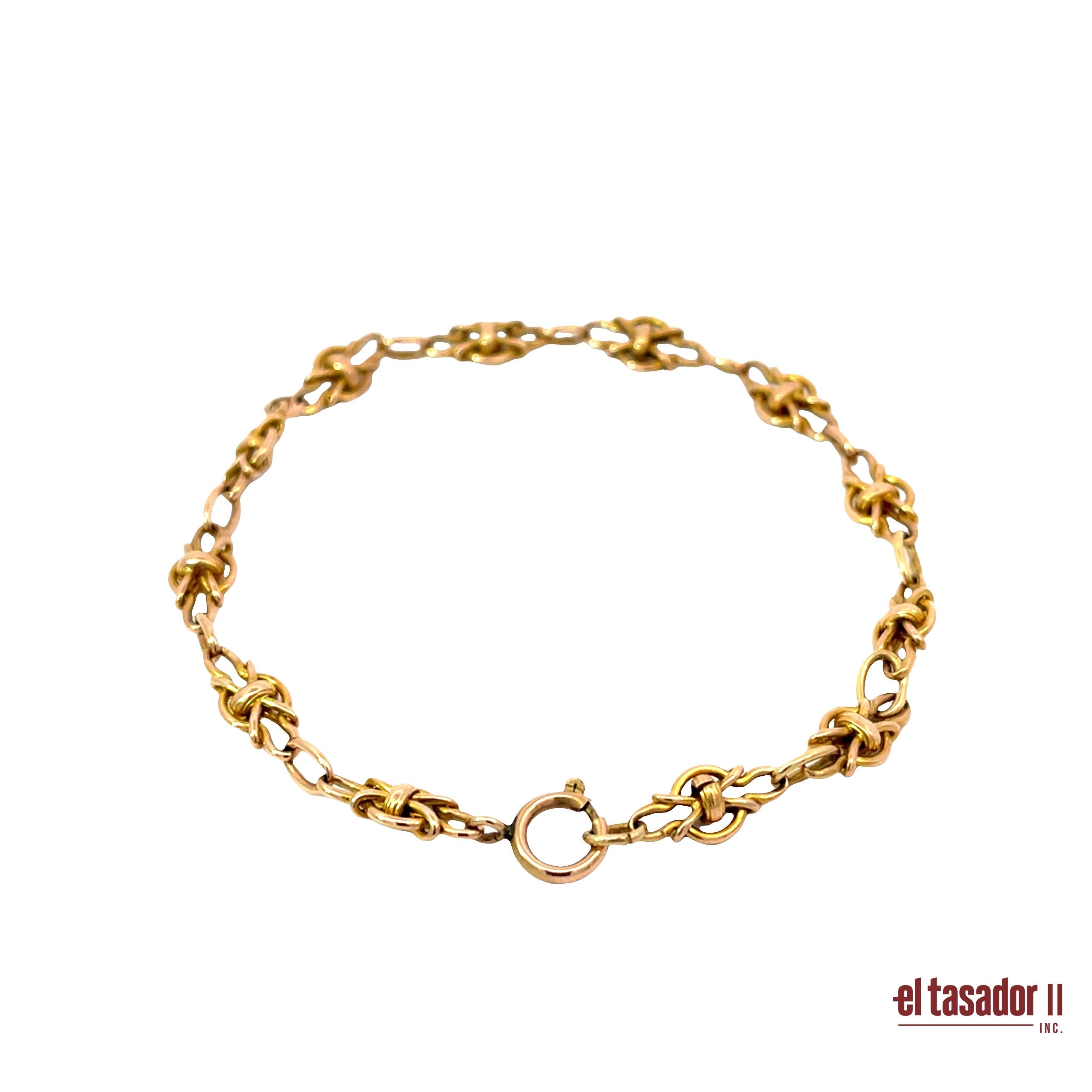 Bracciale A Link in oro 18 carati 9g In condizioni buone in vendita a Aventura, FL