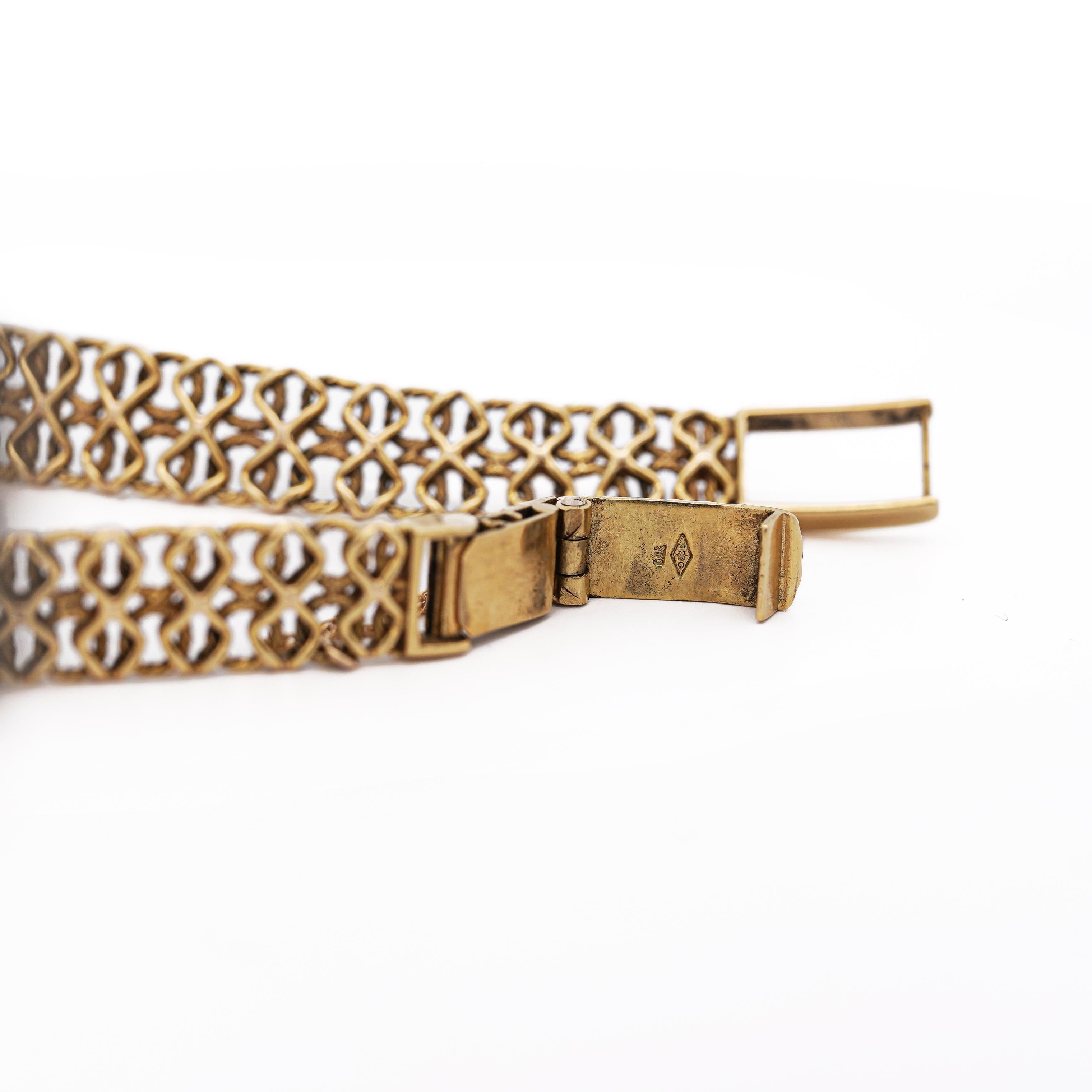 18 Karat Gold Vintage Omega manuelle Damenuhr im Zustand „Gut“ im Angebot in Miami, FL