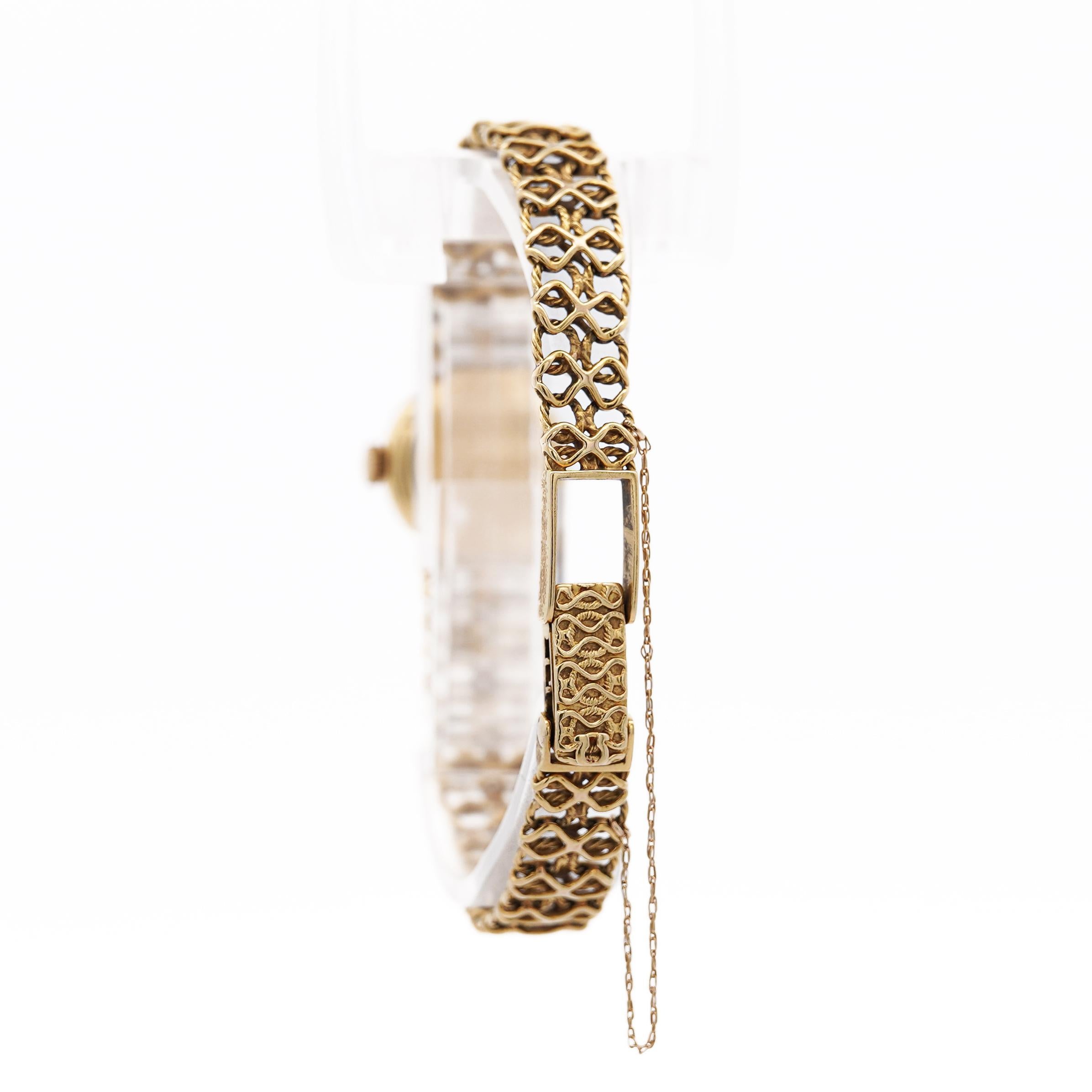 18 Karat Gold Vintage Omega manuelle Damenuhr für Damen oder Herren im Angebot