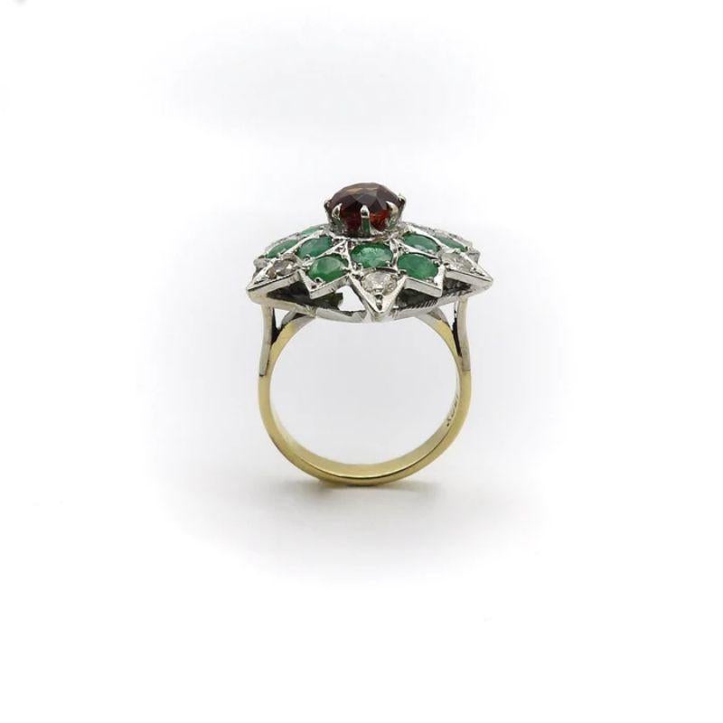 emerald starburst ring