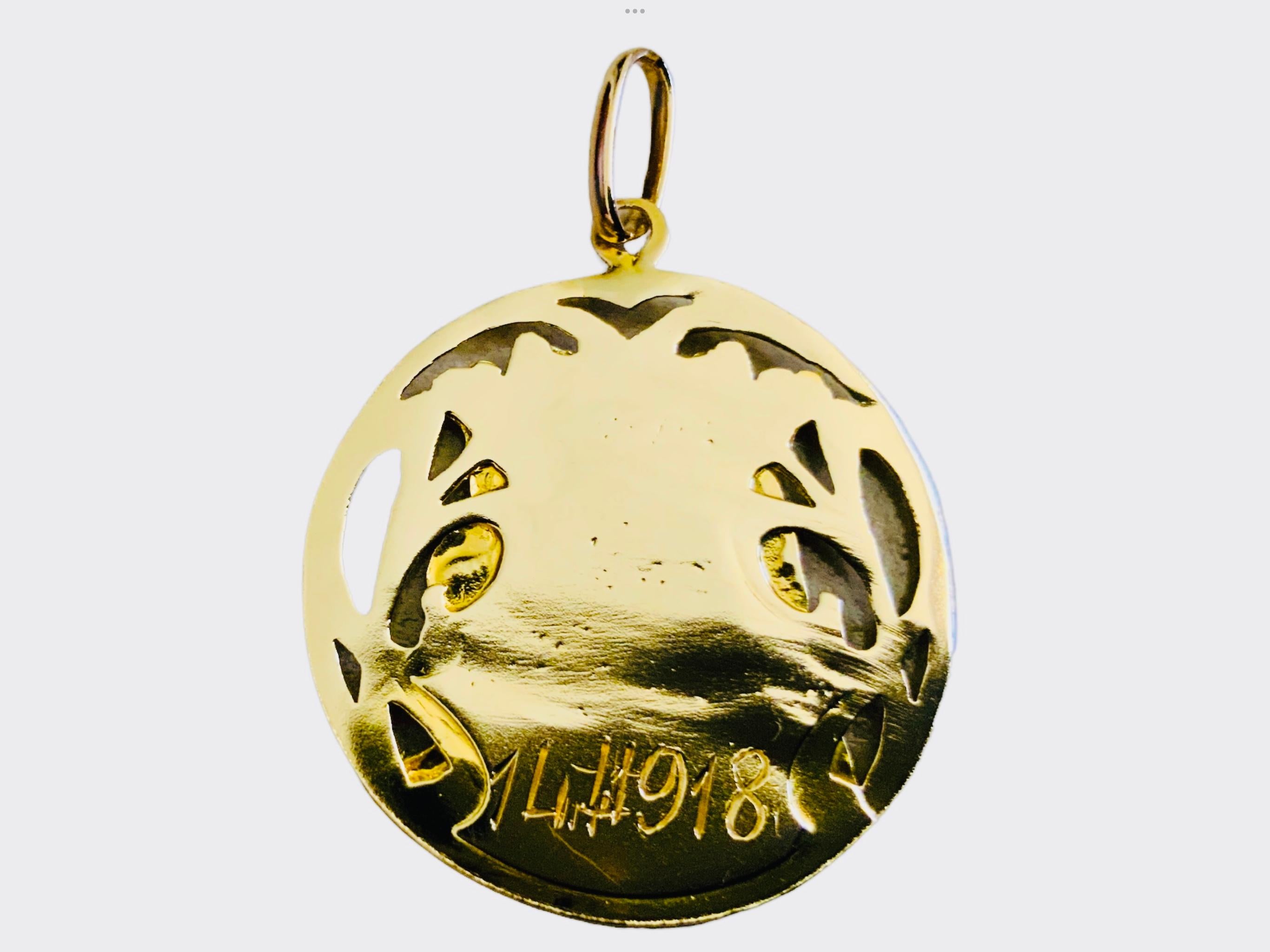 virgin mary circle pendant