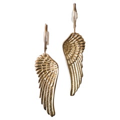 18K Gold Wing Earrings