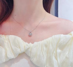 18K Gold With Seven-Stone Natural Diamond Necklace