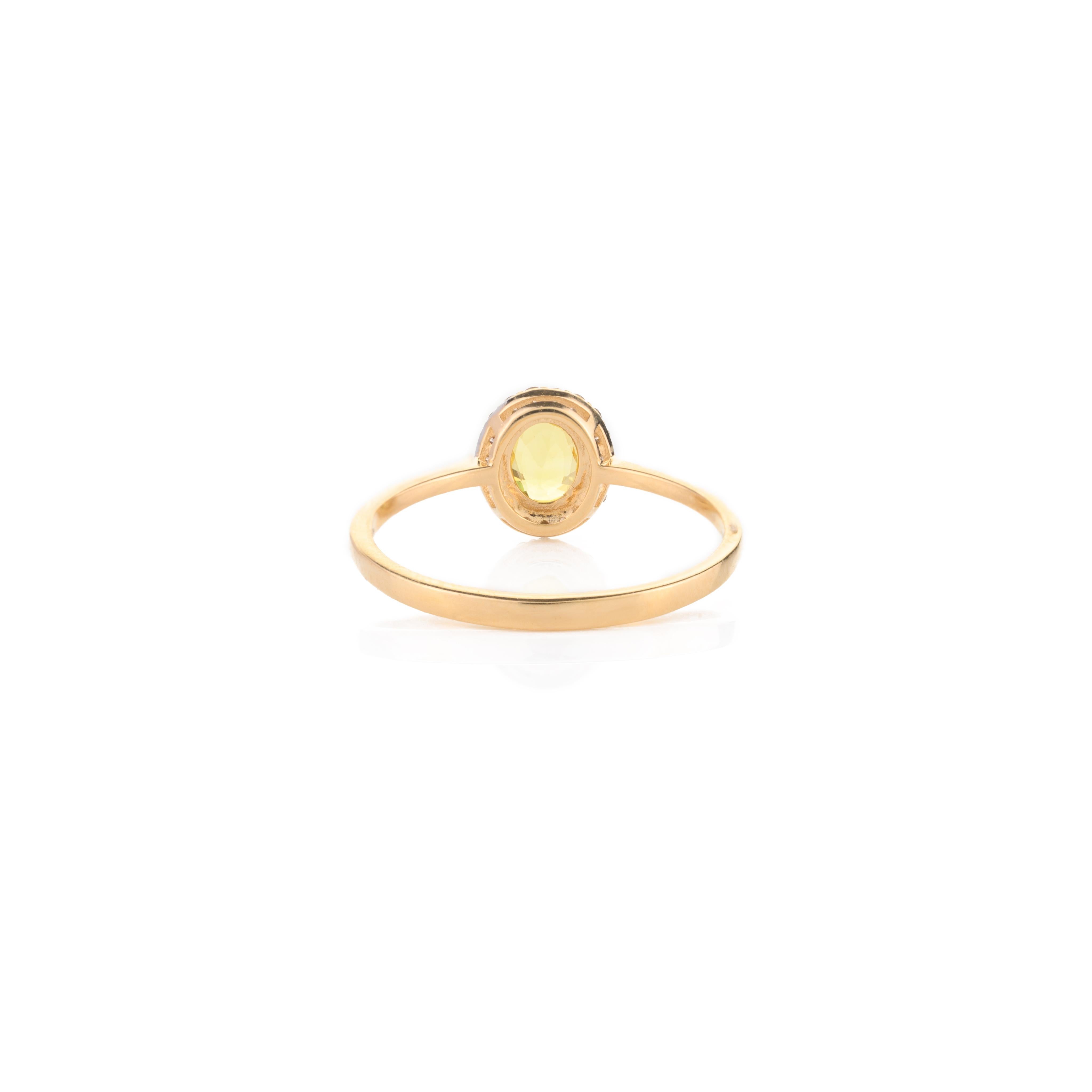 Im Angebot: 18 Karat Gold Gelber Saphir und Diamant Halo-Ring, Ohrringe und Anhänger Schmuck-Set () 16