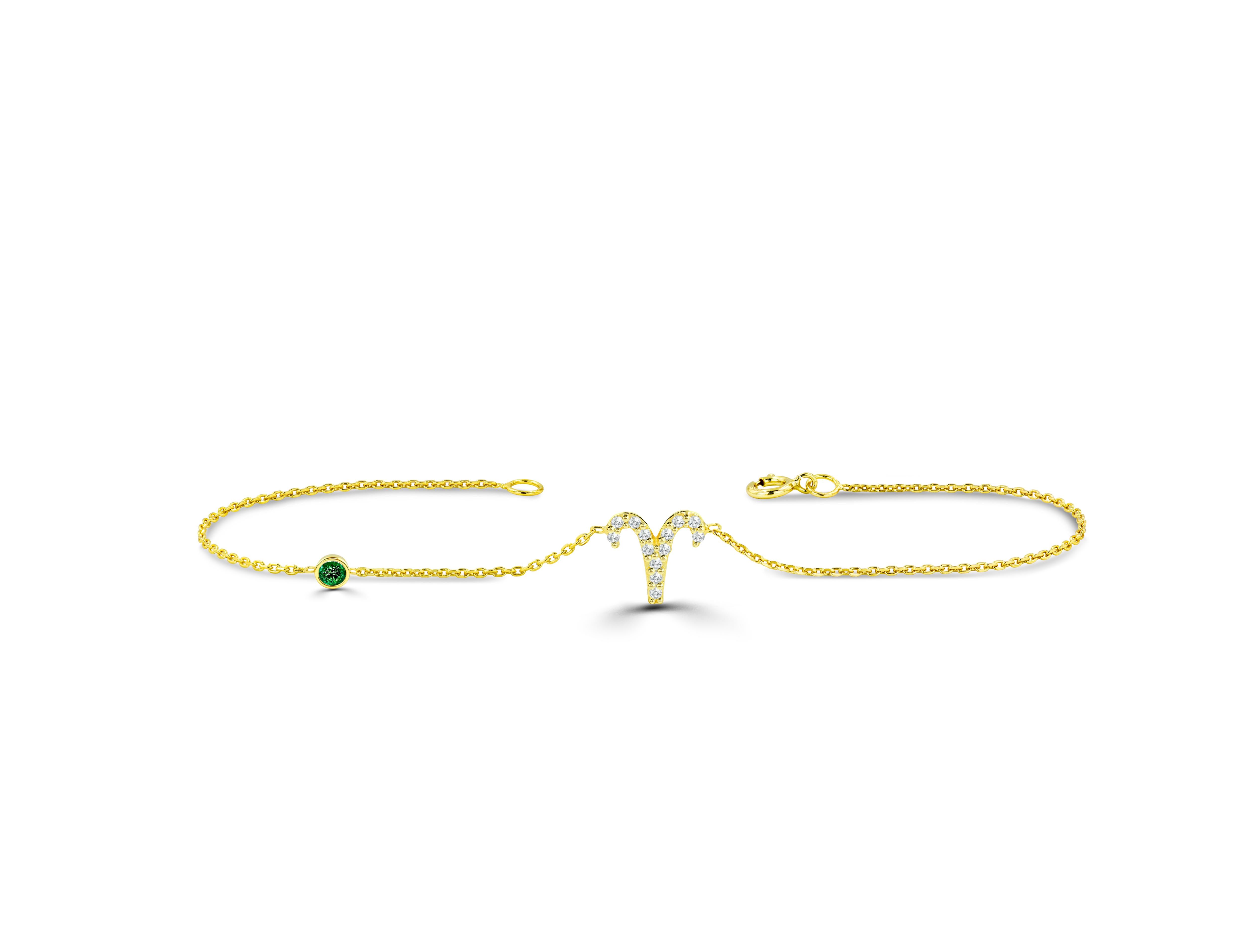 This Aries Diamond Bracelet is meant to represent you. This Zodiac sign bracelet comes with a birthstone of your choice. Our collection of zodiac necklaces includes this stunning Diamond Aries piece. All Aries out there, purchase this lovely item
