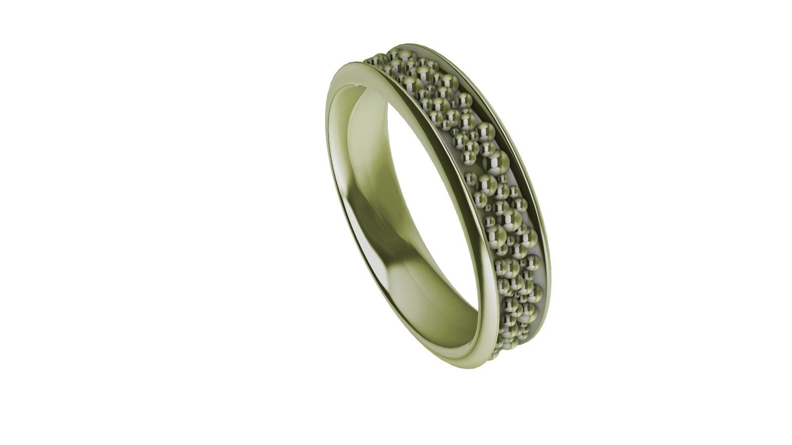 For Sale:  14k Green Gold Mens Wedding Band 
