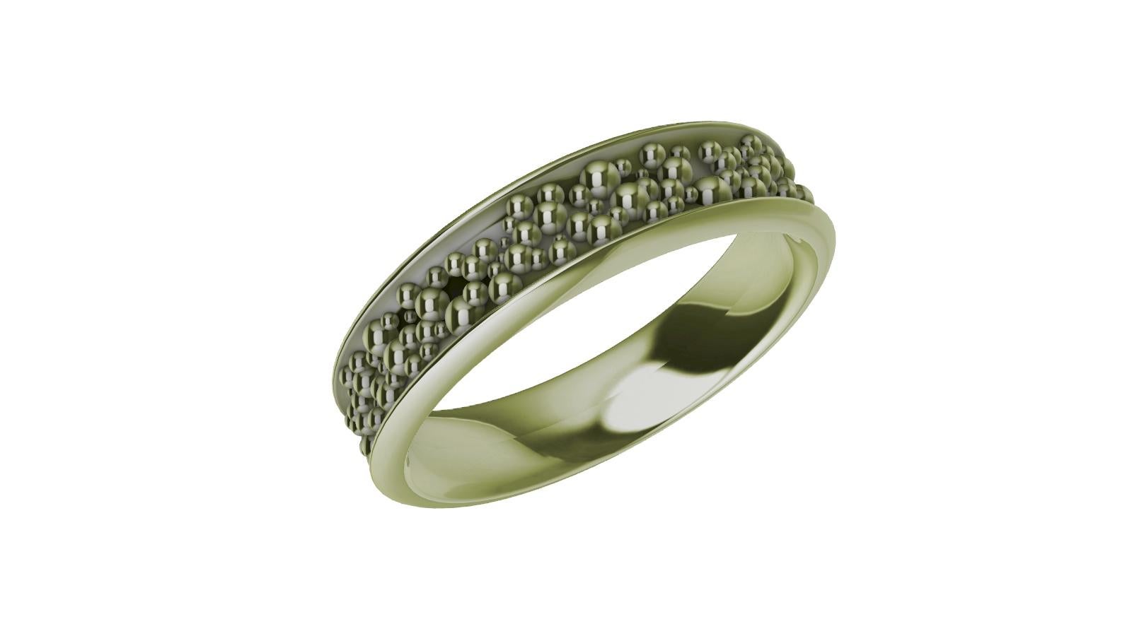 For Sale:  14k Green Gold Mens Wedding Band 
