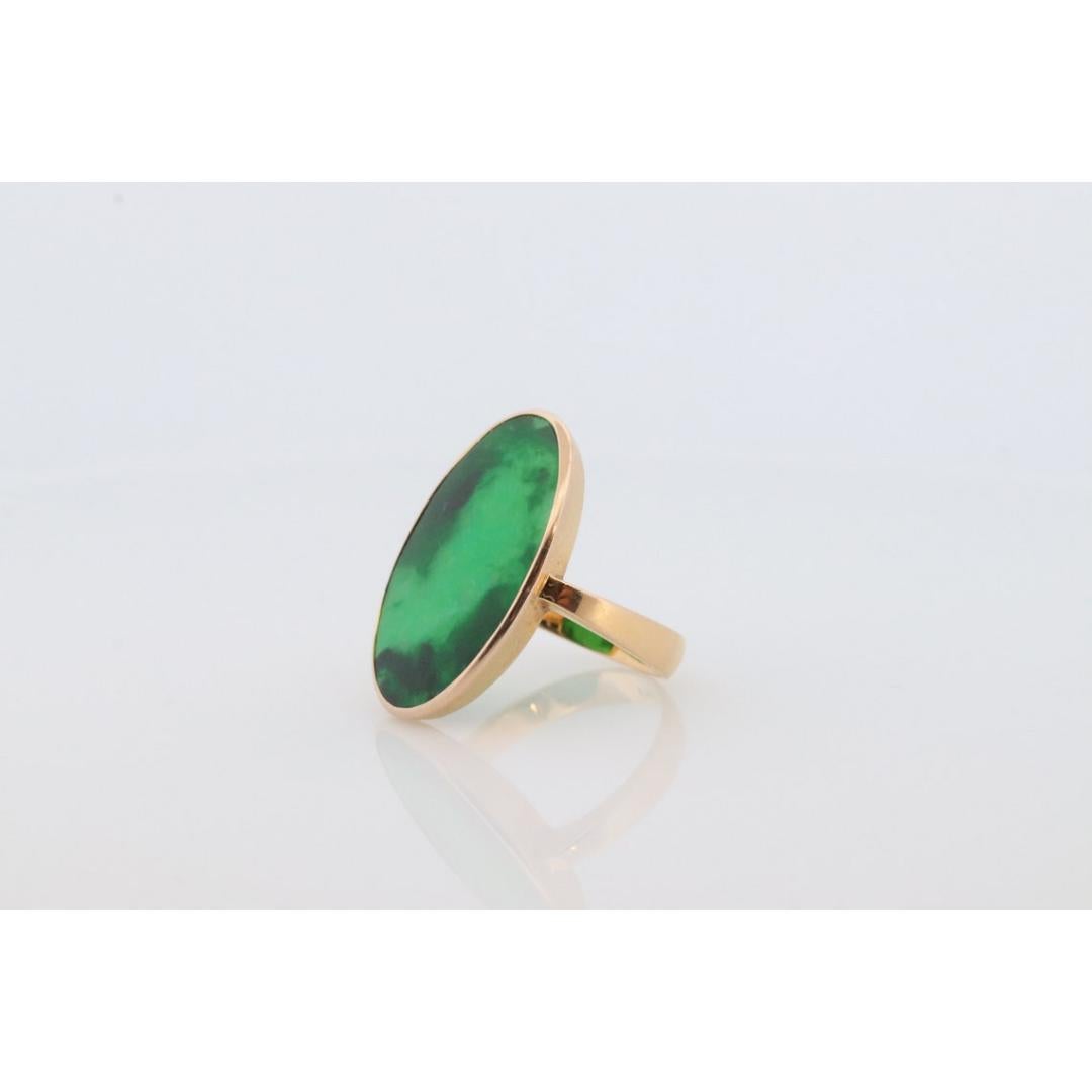 flat jade ring