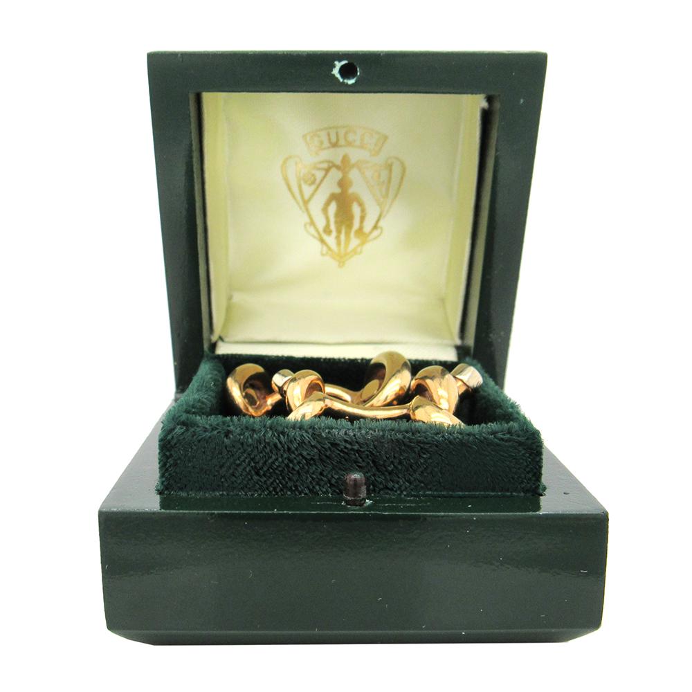 Women's or Men's 18K Gucci Knotted Cufflinks For Sale