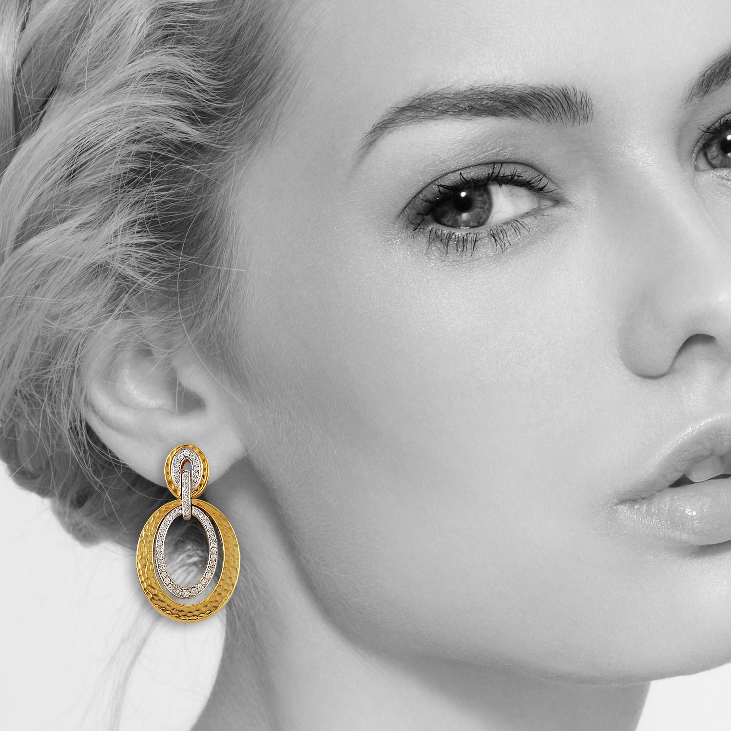 These stunning Door Knocker earrings are handmade in 14-karat gold and set with .96 carats of glittering diamonds.

FOLLOW MEGHNA JEWELS storefront to view the latest collection & exclusive pieces. Meghna Jewels is proudly rated as a Top Seller on