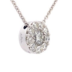 18k Hearts on Fire Diamond Fulfillment Pendant Necklace 1.5ctw