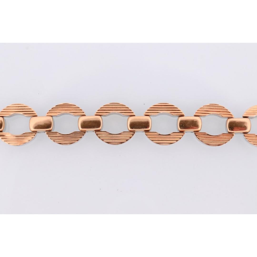 Bracciale a catena pesante OTC 18K. A Link Gucci reversibile in oro giallo e bianco. in vendita 1