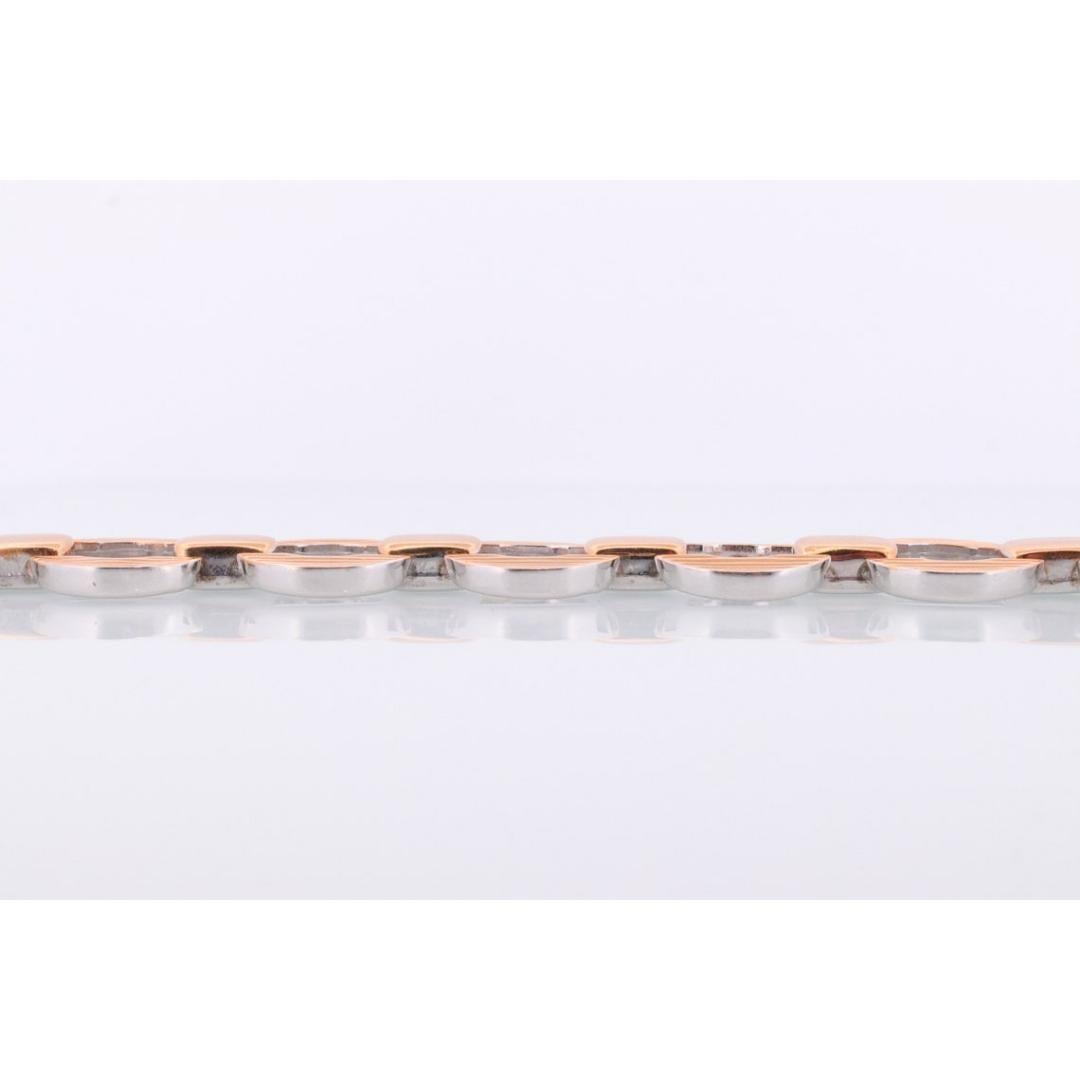 Bracciale a catena pesante OTC 18K. A Link Gucci reversibile in oro giallo e bianco. in vendita 5