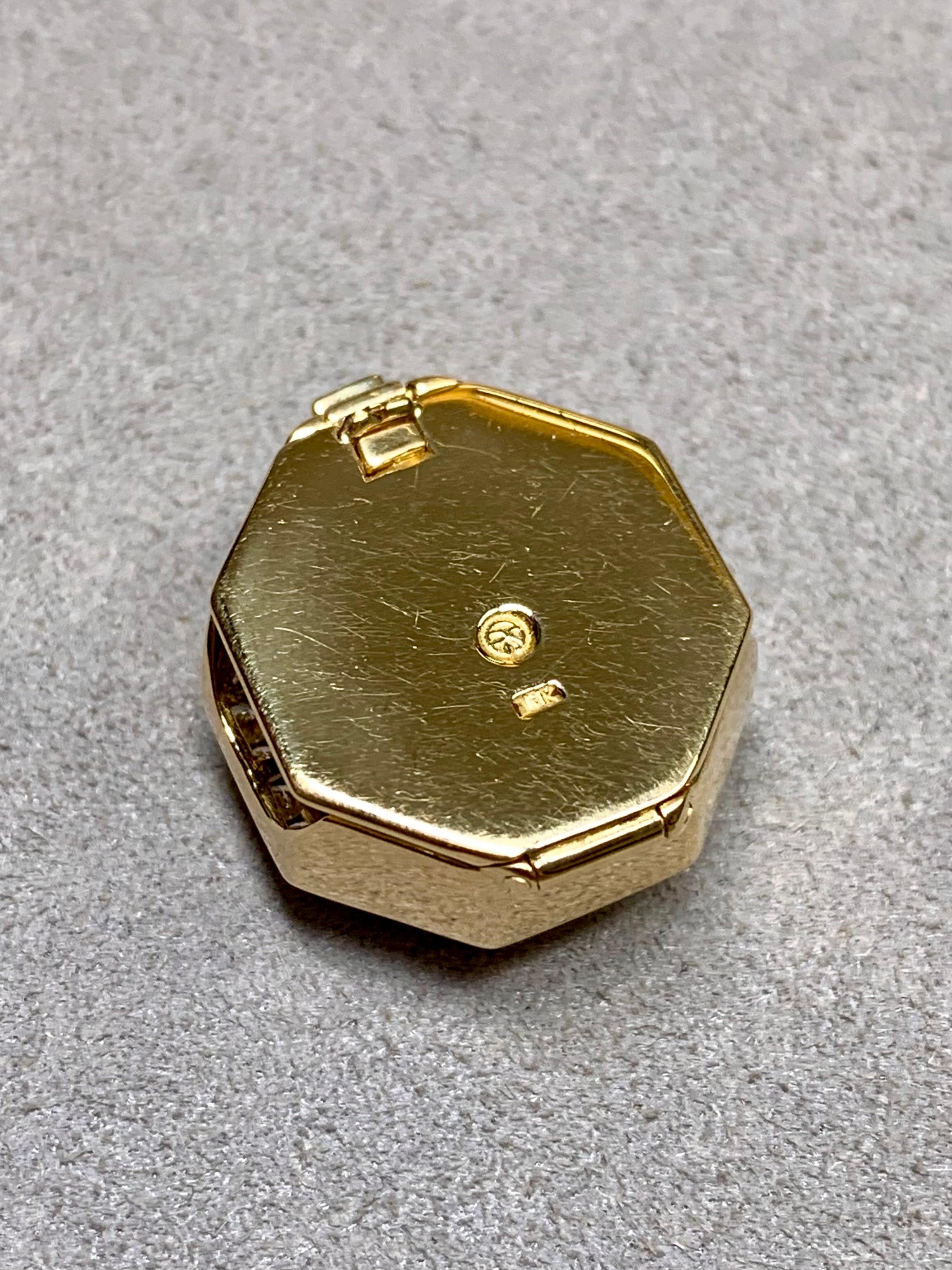 18K Invisibly Set Vivid Ruby Diamond Octagonal Slide Pendant Enhancer 5.21ctw Bon état - En vente à Winter Springs, FL