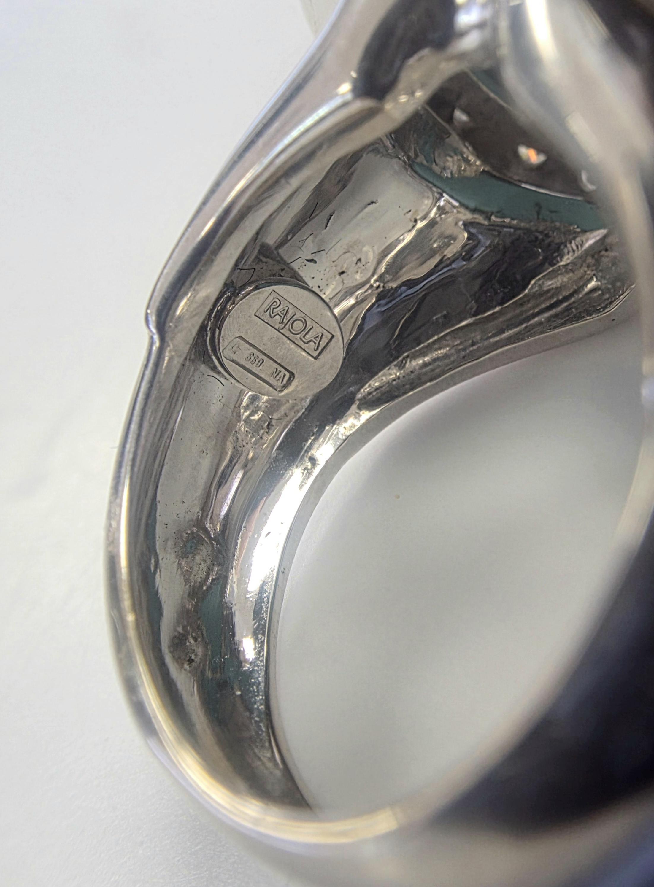 18K Italienisches Gold Rajola Türkis & Diamant Cocktail Ring im Angebot 2