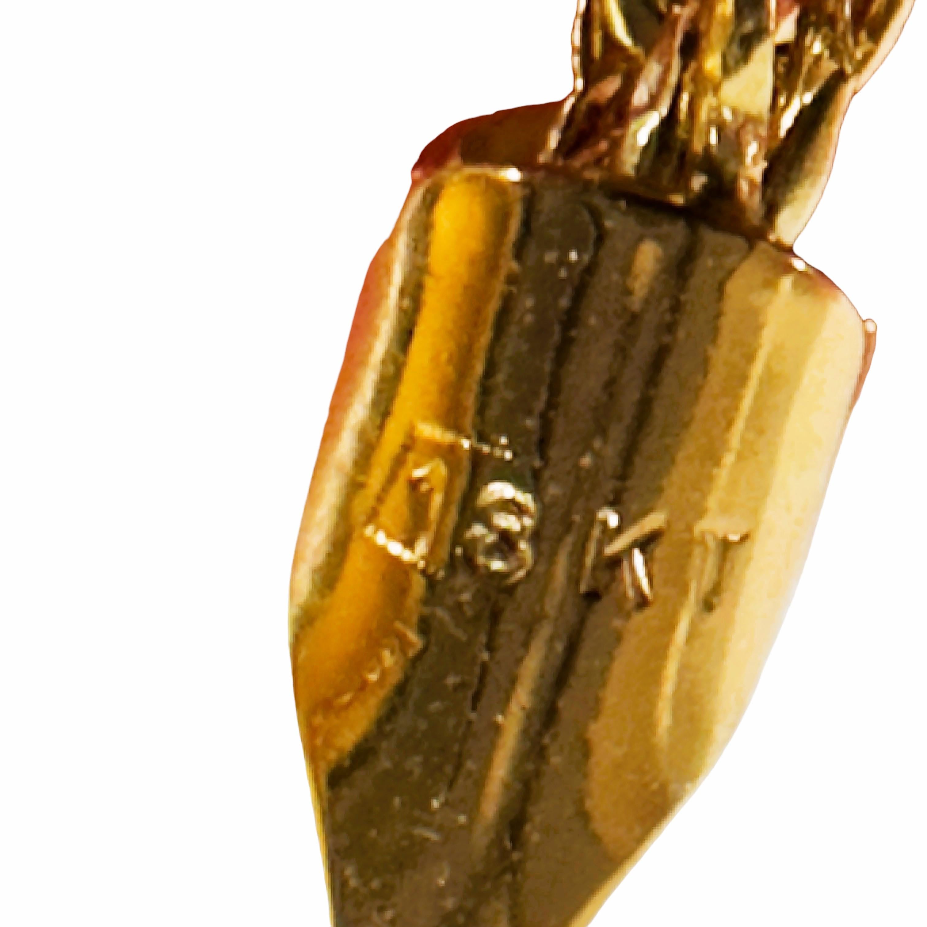 18 Karat italienisches Gelbgold abgestufte gewebte Halskette 17,25 Zoll lang 4