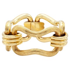 18K Karat Gold Big Links Bracelet