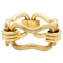 18K Karat Gold Großes Gliederarmband