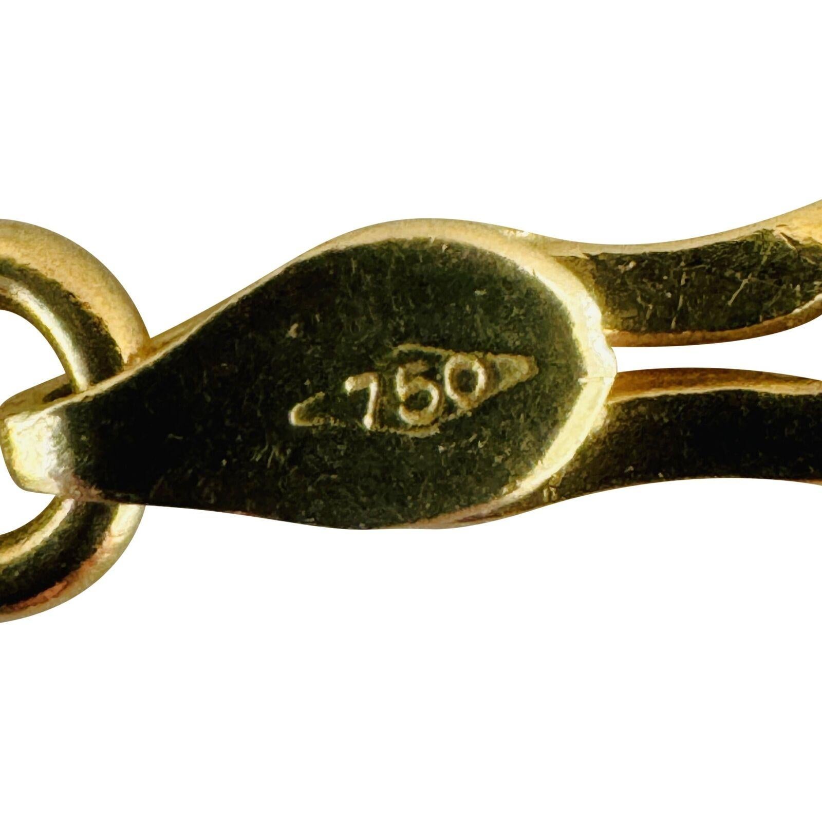 18 Karat Gelbgold Halb massive Fancy Gliederkette Halskette Italien 2