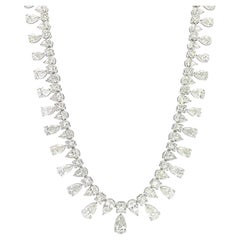 Lustre pour femmes 18 carats, collier de diamants 24,87 carats