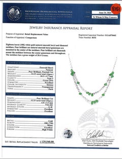 18K Ladies Emerald & Diamond Necklace