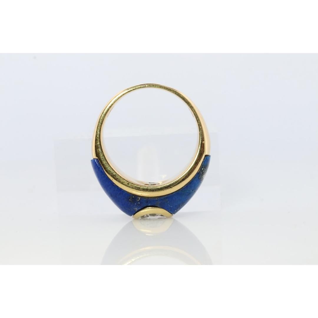 Ring aus 18 Karat Lapislazuli und Diamanten. Lapis und Zentrum DAISY Diamond Band. im Angebot 5