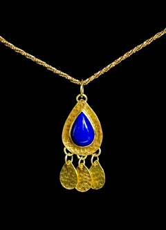 18K Lapis Pendant