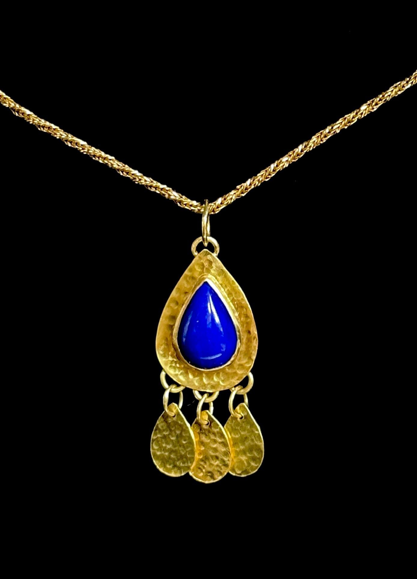 Cabochon Ciondolo in Lapis 18K in vendita