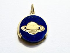 18K Lapis Saturn Pendant