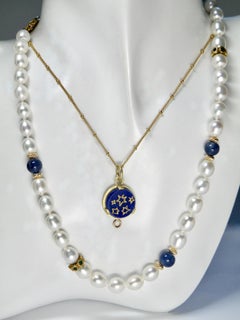 18K Pendant Lapis Star