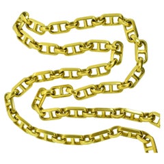 18K long chain necklace which can be worn long or doubled.