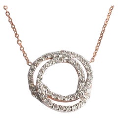 18k Love Knot Diamond Pendant Necklace Diamond Love Necklace