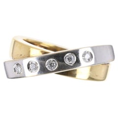 Bague en or 18 carats Love Knot Diamond Two Toned X