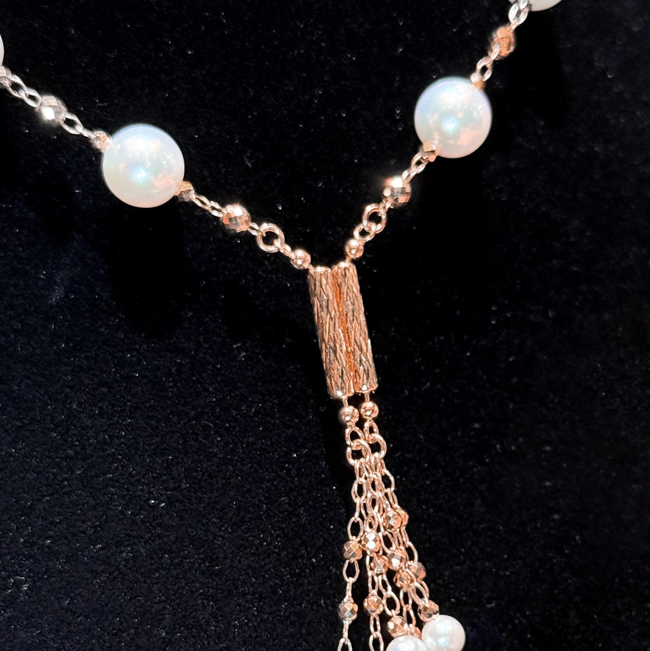 Collier polyvalent en or rose 18K 