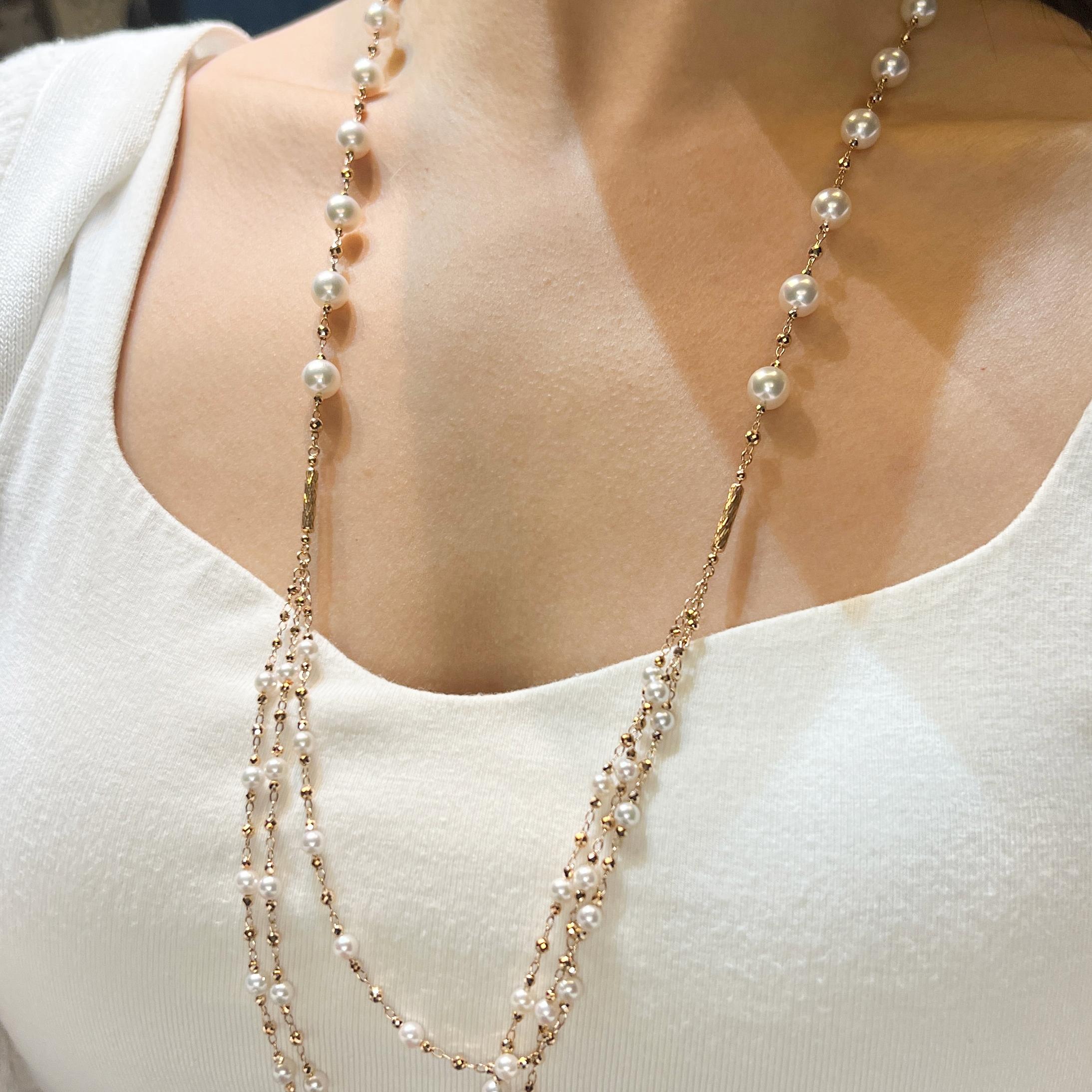 Collier polyvalent en or rose 18K 