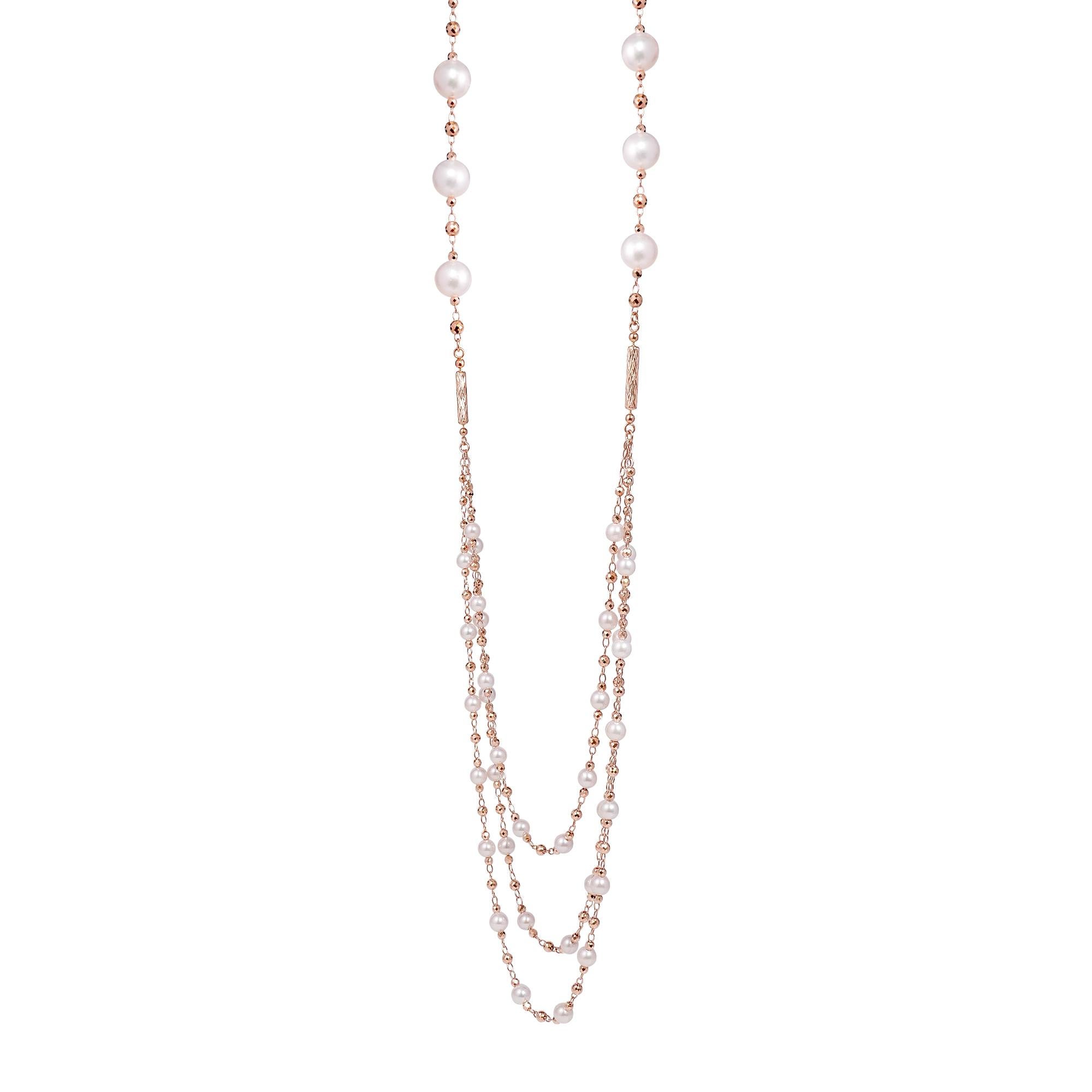Collier polyvalent en or rose 18K 