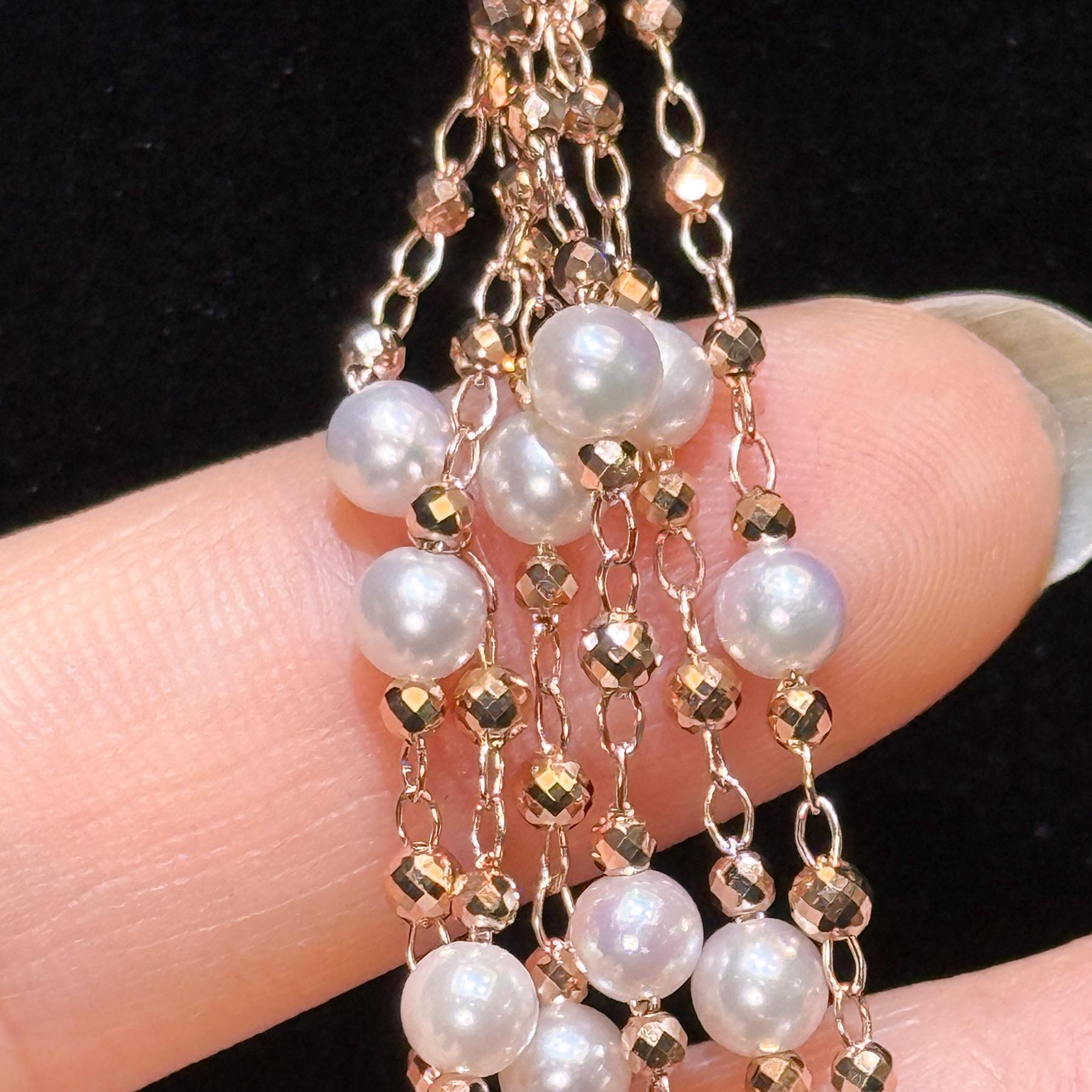 Collier polyvalent en or rose 18K 