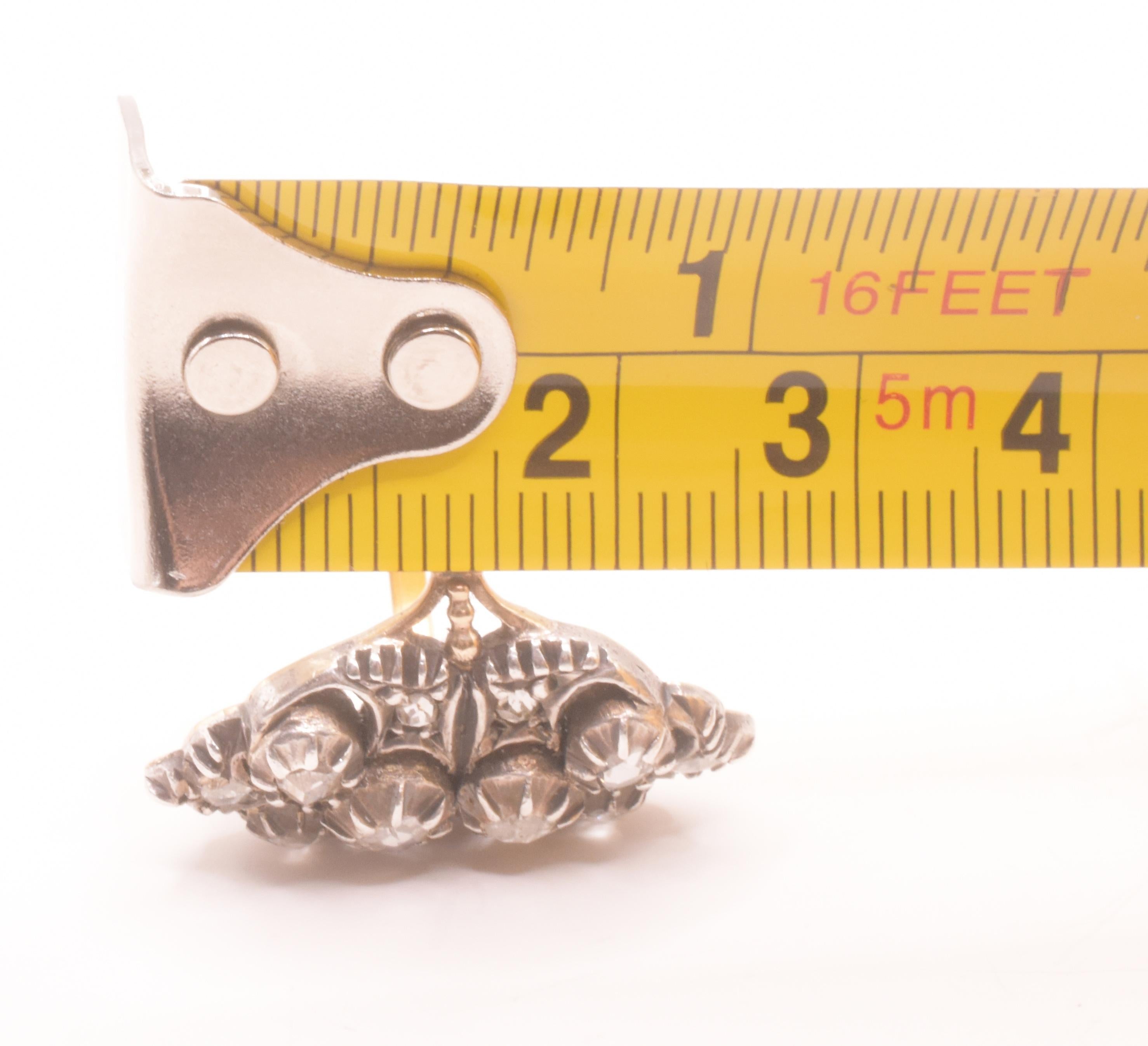 18K Marquis-förmiger frühviktorianischer Diamant-Cluster-Ring im Angebot 7