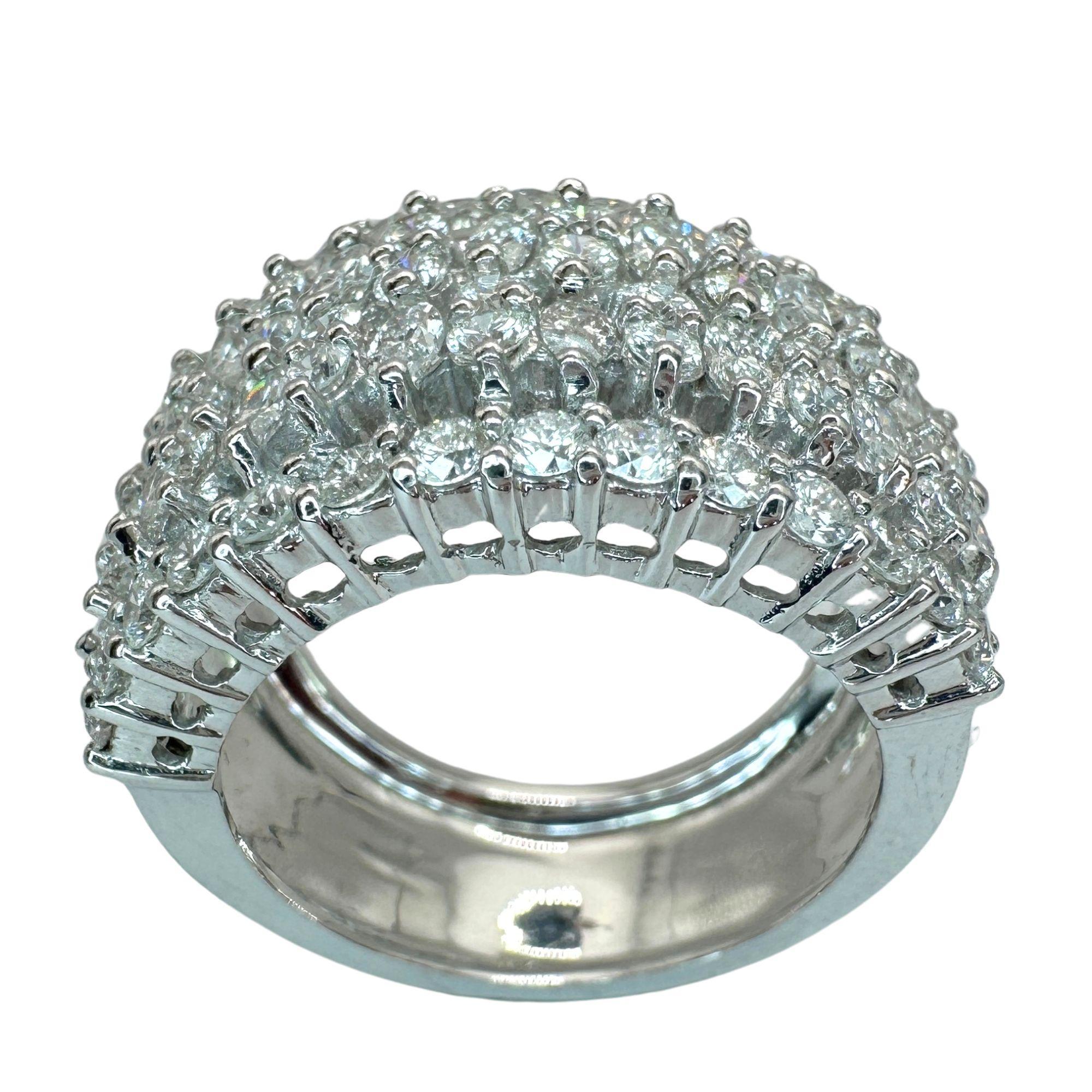 18k Marquise Cut Diamond Wide Band Ring For Sale 1