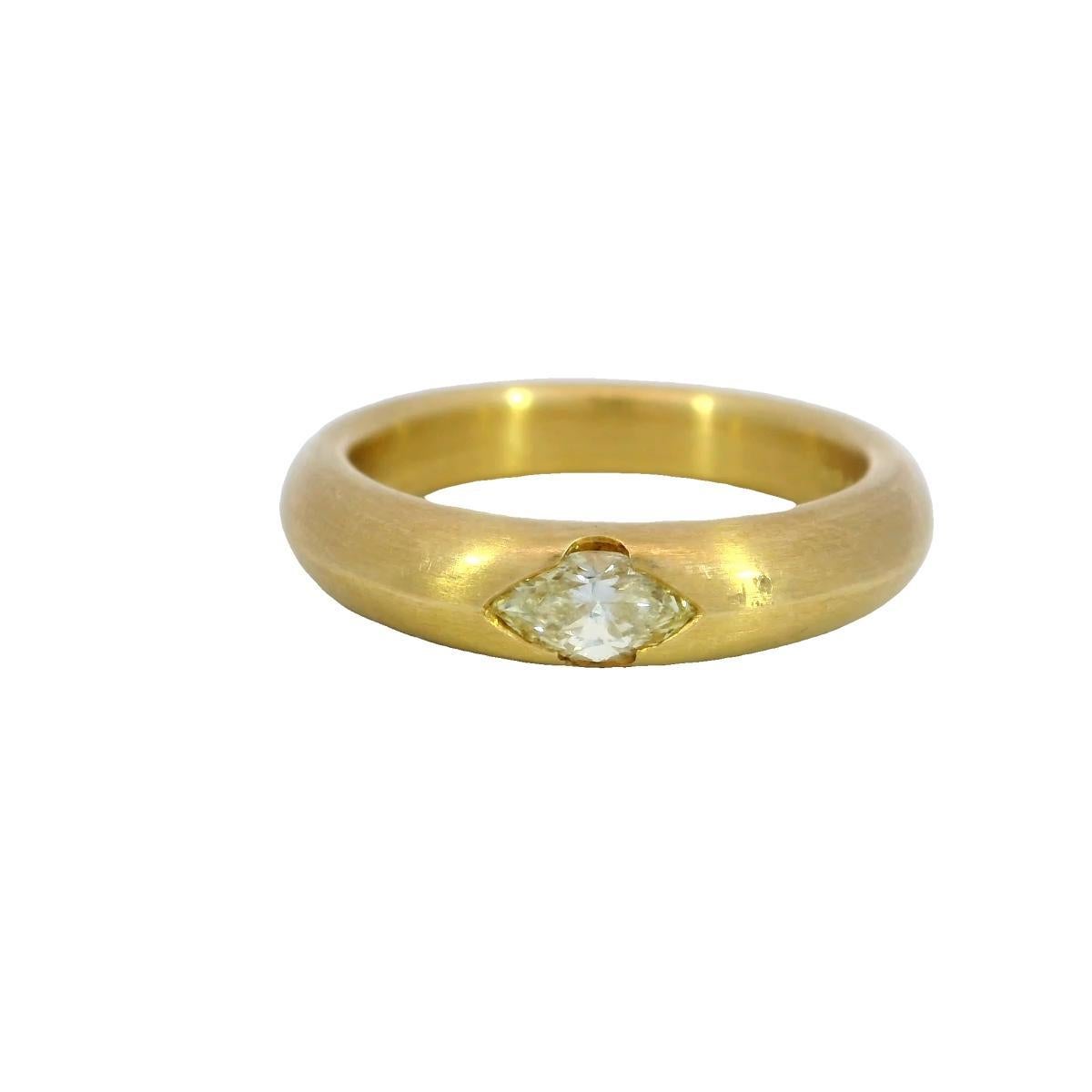 Anello Marquise Diamond Band Stacker in oro giallo 18K ~.33ctw in vendita 2