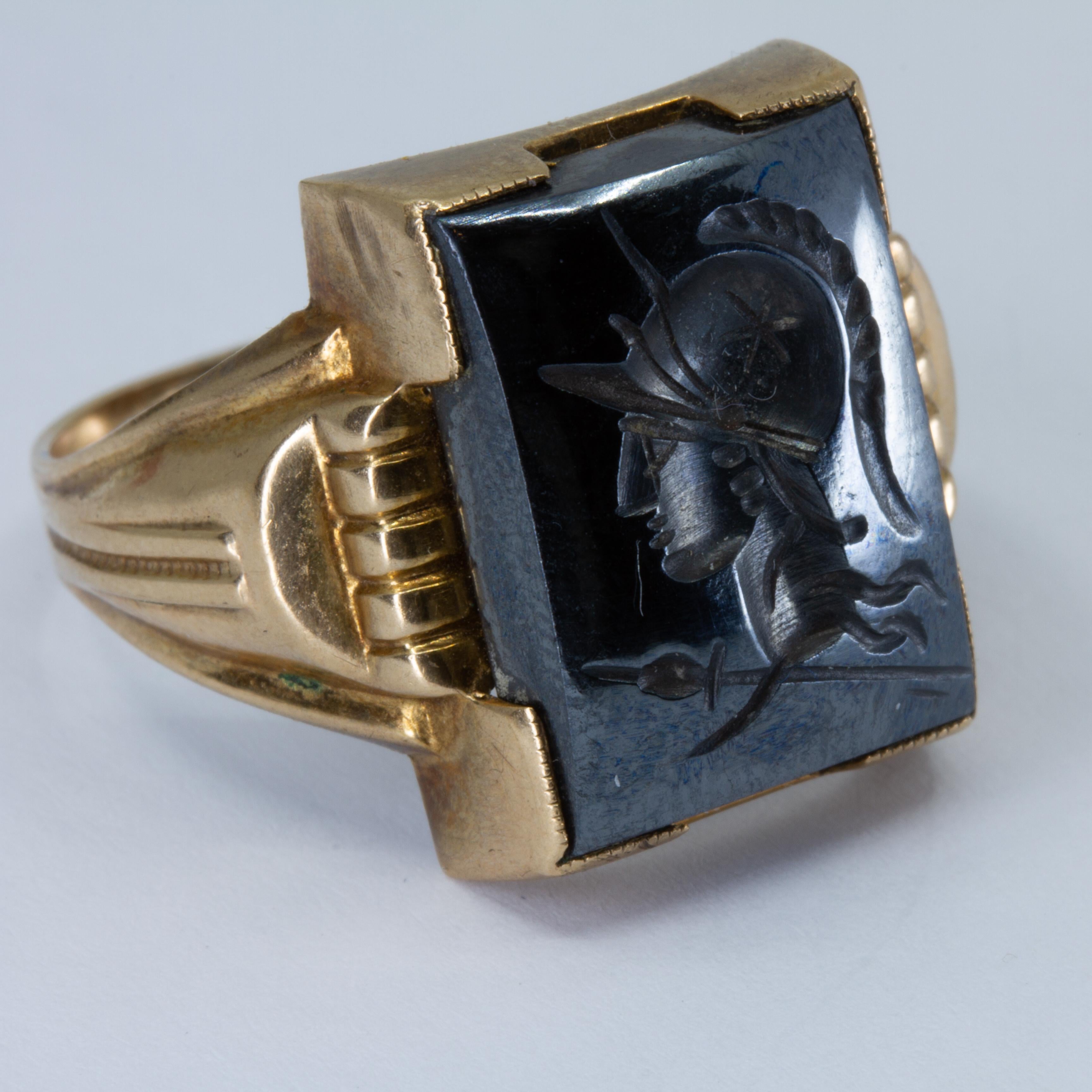 hematite intaglio ring hematite intaglio ring